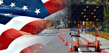 Roadway Construction Service Performs 4th of July Balancing Act