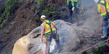 Caltrans Maintenance – Explosive Boulder Removal!