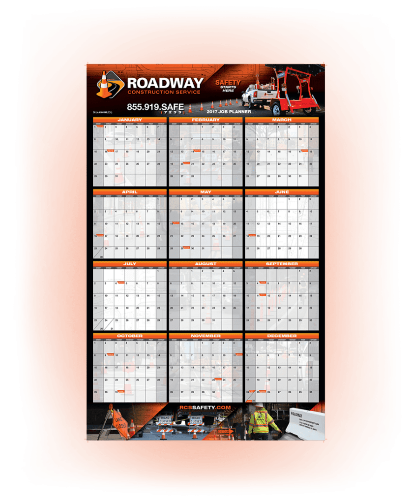 2017 Roadway Wall Calendar is now Available Roadway Construction Service