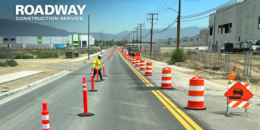 road construction barrels