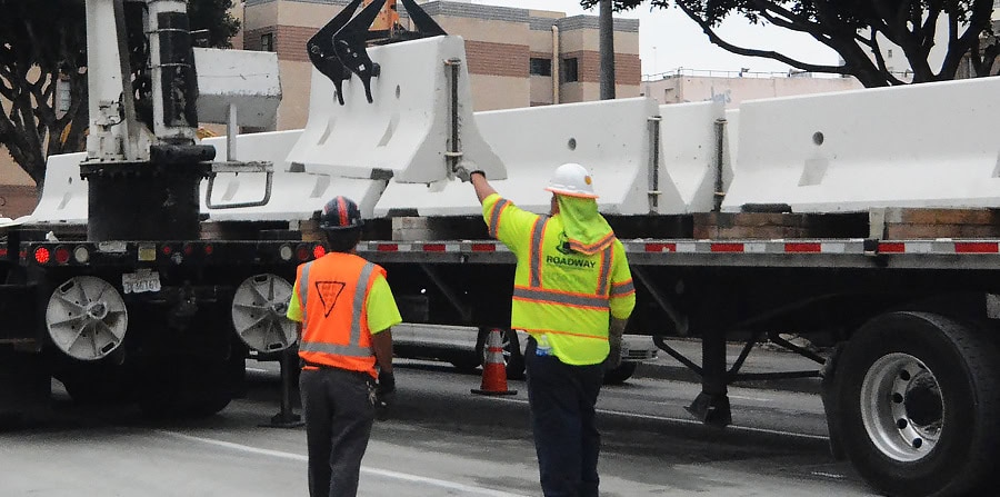 road barricade construction zone