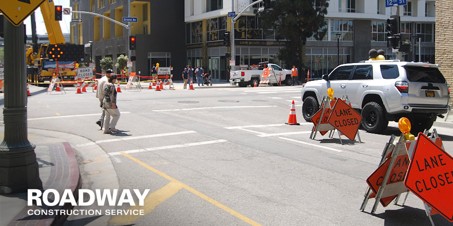 roadway construction lane closures southern california