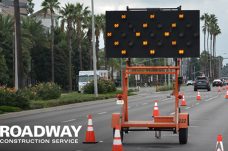 roadway construction service message board rental