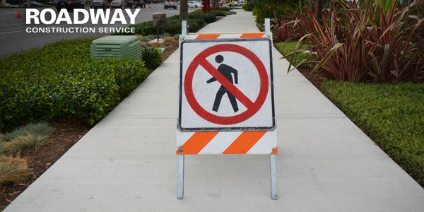 roadway construction service traffic control pedestrian