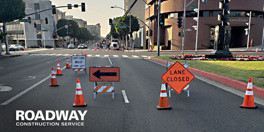 roadway construction temporary traffic control
