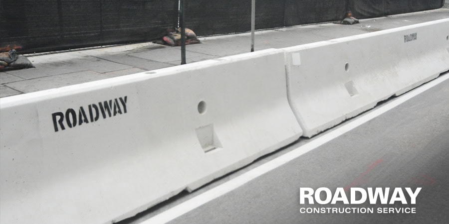 roadway construction traffic control k rail barricades