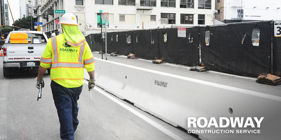 roadway construction traffic control planning with k rail