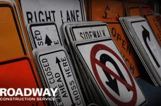 roadway construction traffic control signs